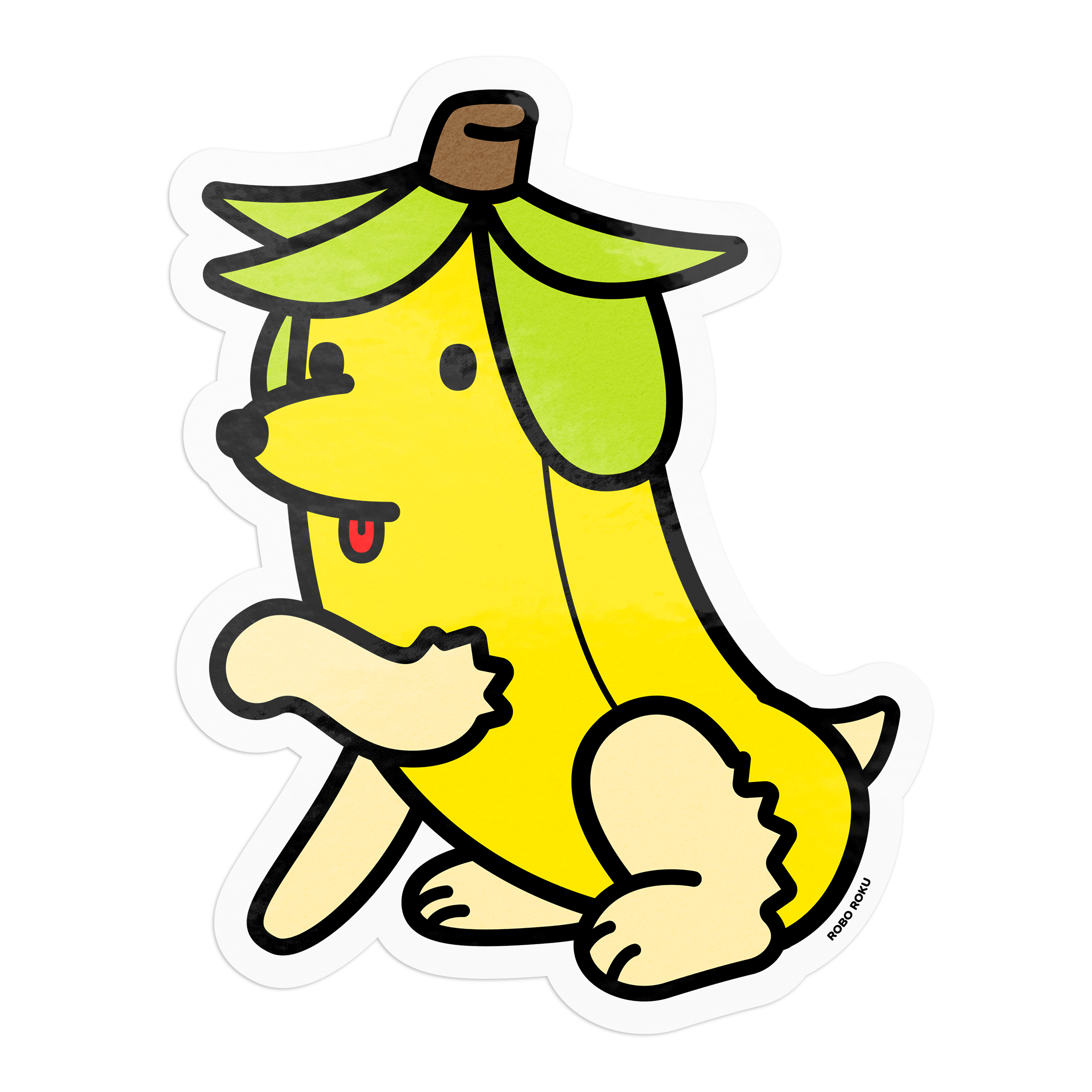 D'Artagnan Banana Dog Vinyl Sticker Robo Roku