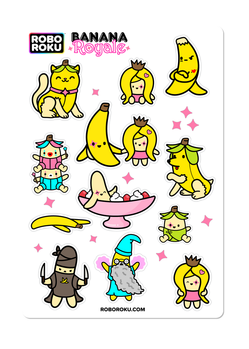 Banana Royale Gloss Sticker Sheet