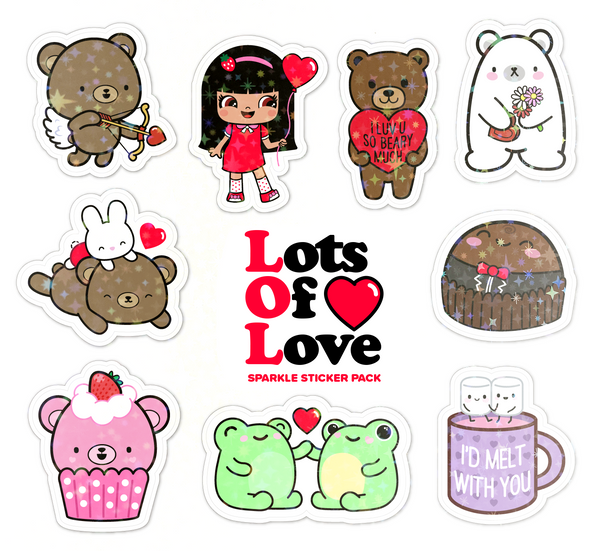 Lots of Love Sparkle Sticker Pack
