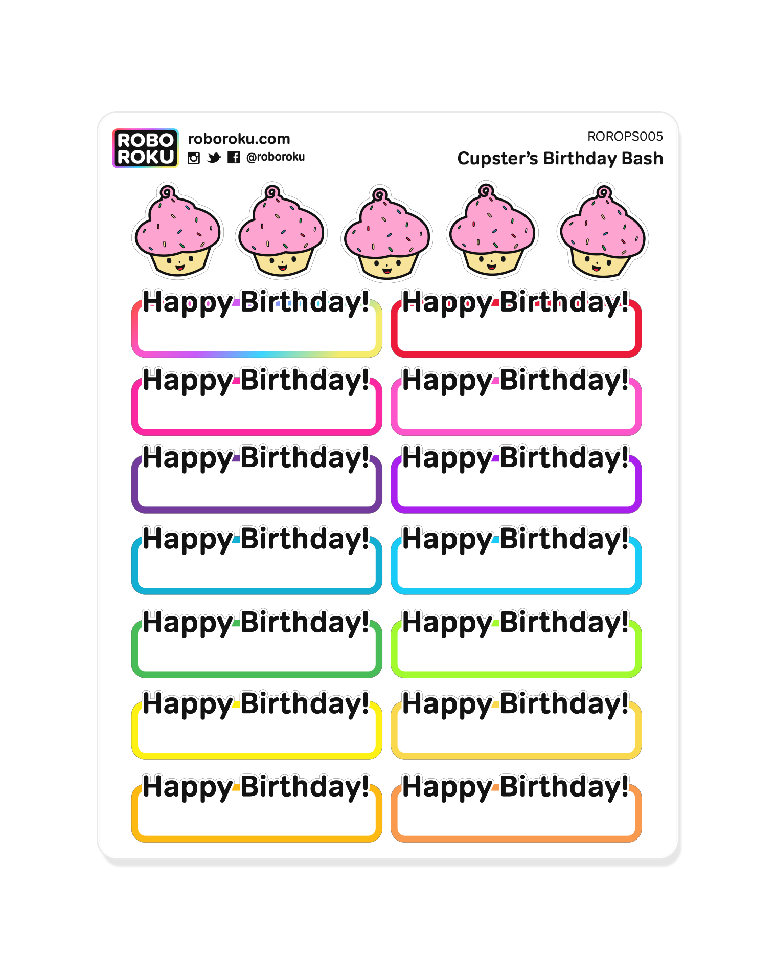 Birthday Stickers. Happy Birthday Sticker. Birthday Planner