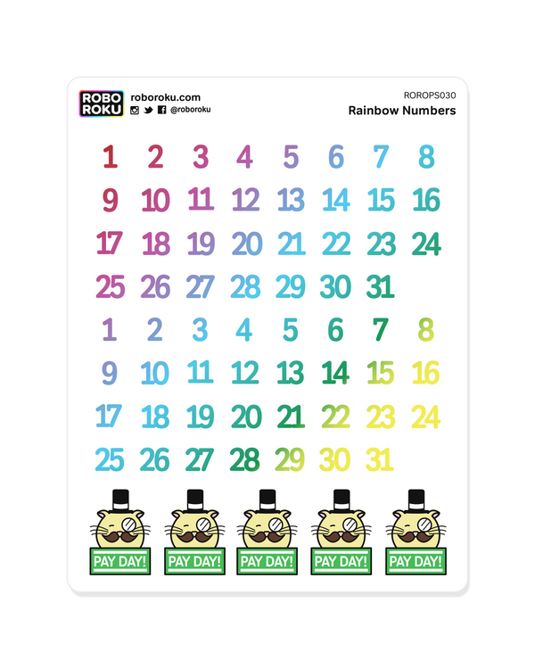 Rainbow Dates - Planner Stickers