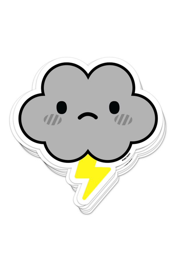 Grumpy Cloud Vinyl Sticker