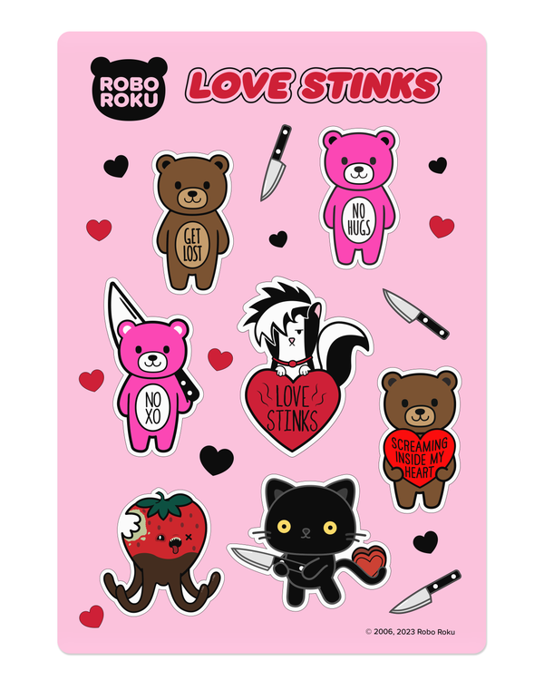 Love Stinks Gloss Sticker Sheet