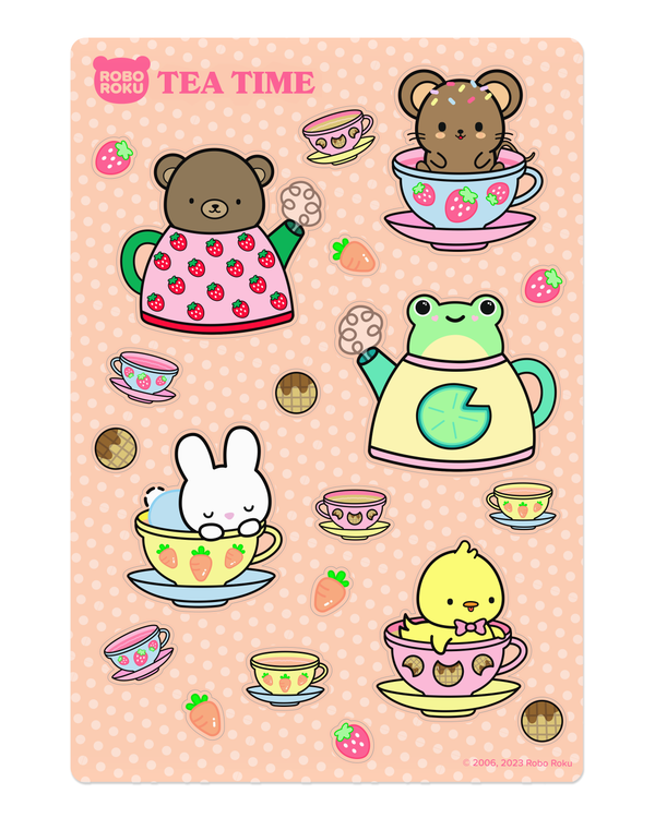 Gloss Sticker Sheet - Tea Time