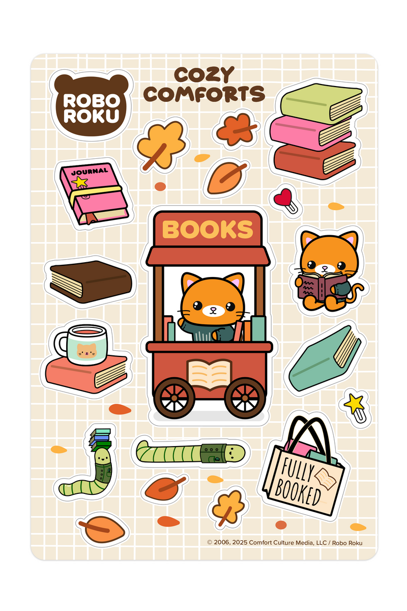 Cozy Comforts - Books - Gloss Sticker Sheet