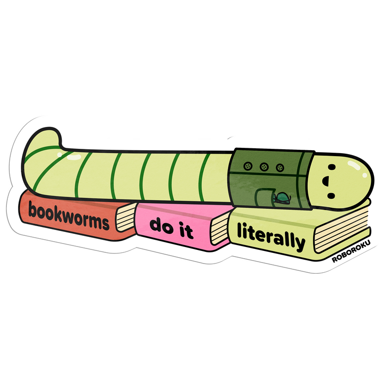 Bookworms Do It Literally Vinyl Sticker