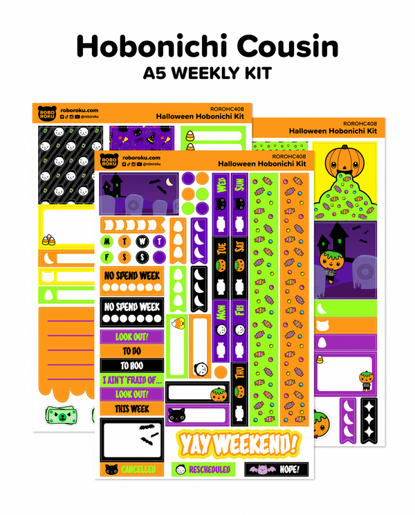 Halloween Hobonichi Cousin A5 weekly kit