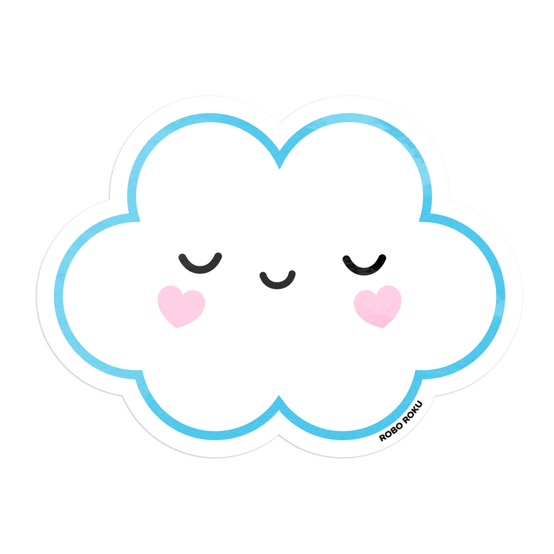Sleepy Cutie Cloud Vinyl Sticker