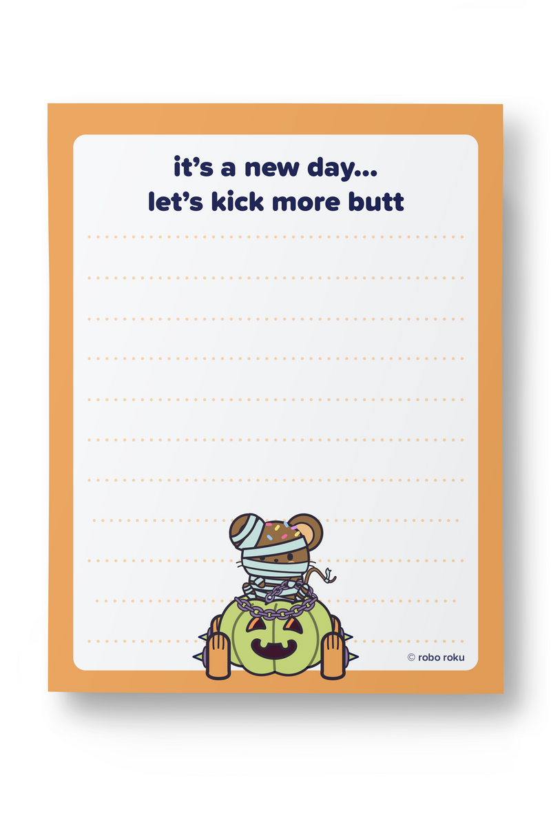 Hallowheelies - Kickin' Butt - A2 Memo Pad