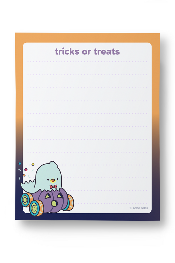 Hallowheelies - Ghostie Buttercream - A2 Memo Pad