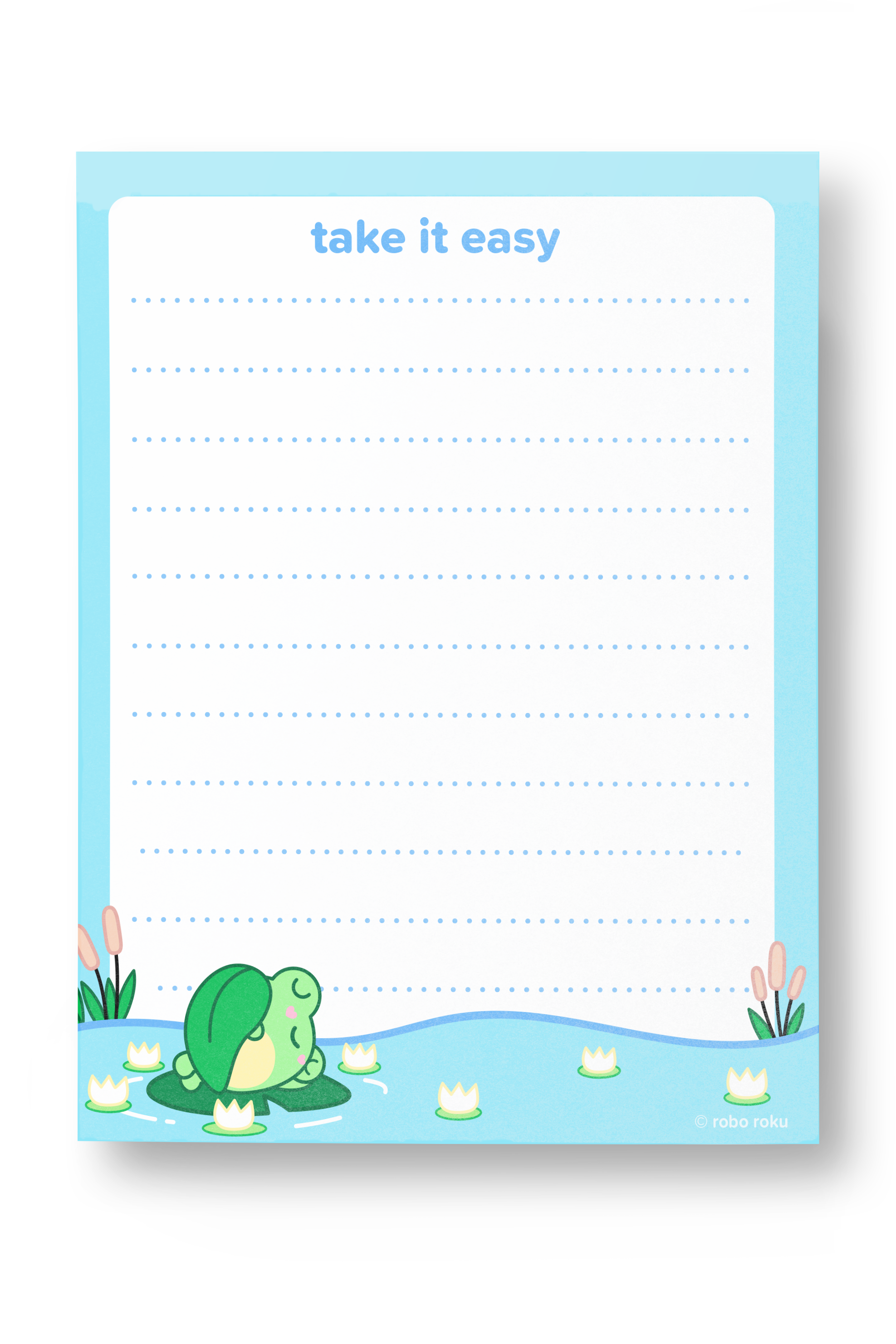 Nurture by Nature - Take it Easy - Lily Frog A2 Memo Pad – Robo Roku