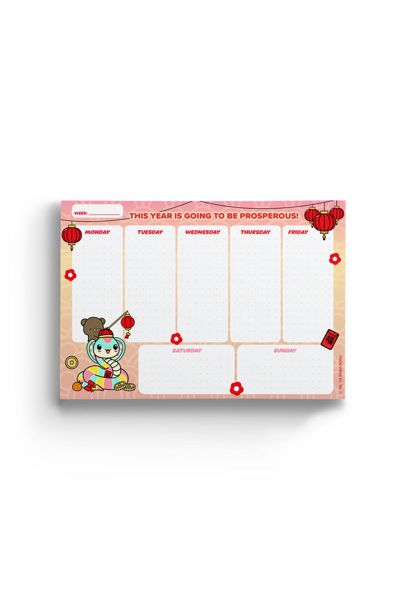 Year of the Snake - Lunar New Year '25 - A5 Weekly Planner Pad