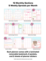 2026 Deluxe CUTE AF Planner - Coquette Cuties