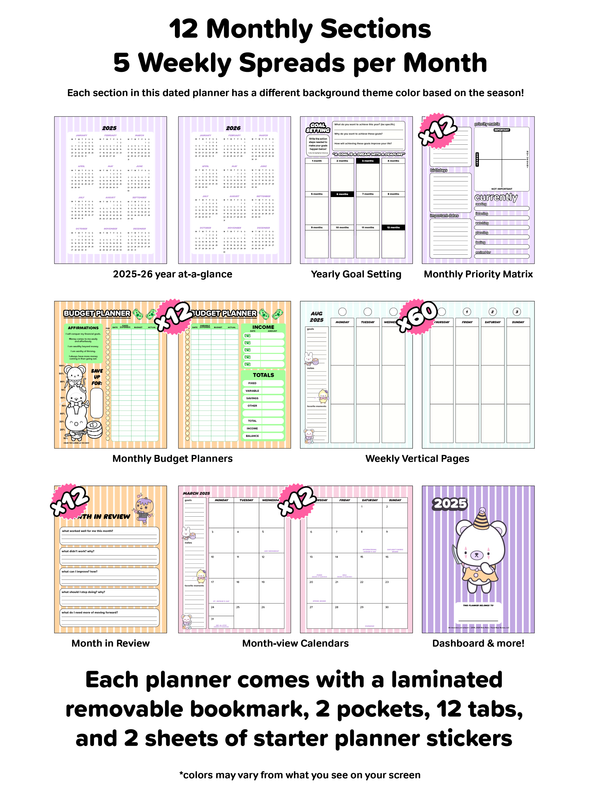 2025 Deluxe CUTE AF Planner - Kawaii Killer Circus