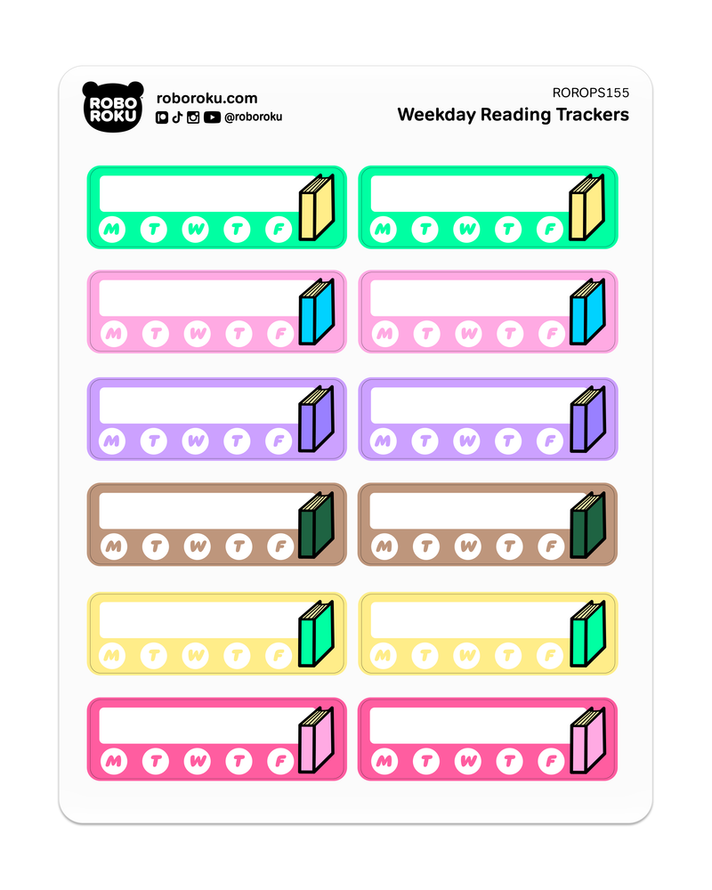 Weekday Reading Trackers - Planner Stickers