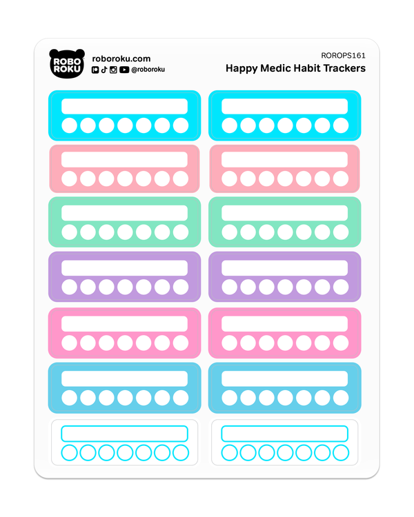 Happy Medic Weekly Habit Trackers - Planner Stickers