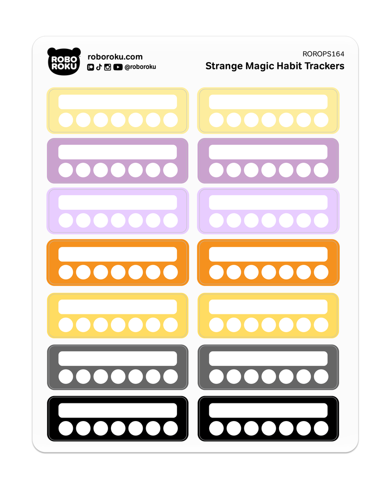 Strange Magic Weekly Habit Trackers - Planner Stickers