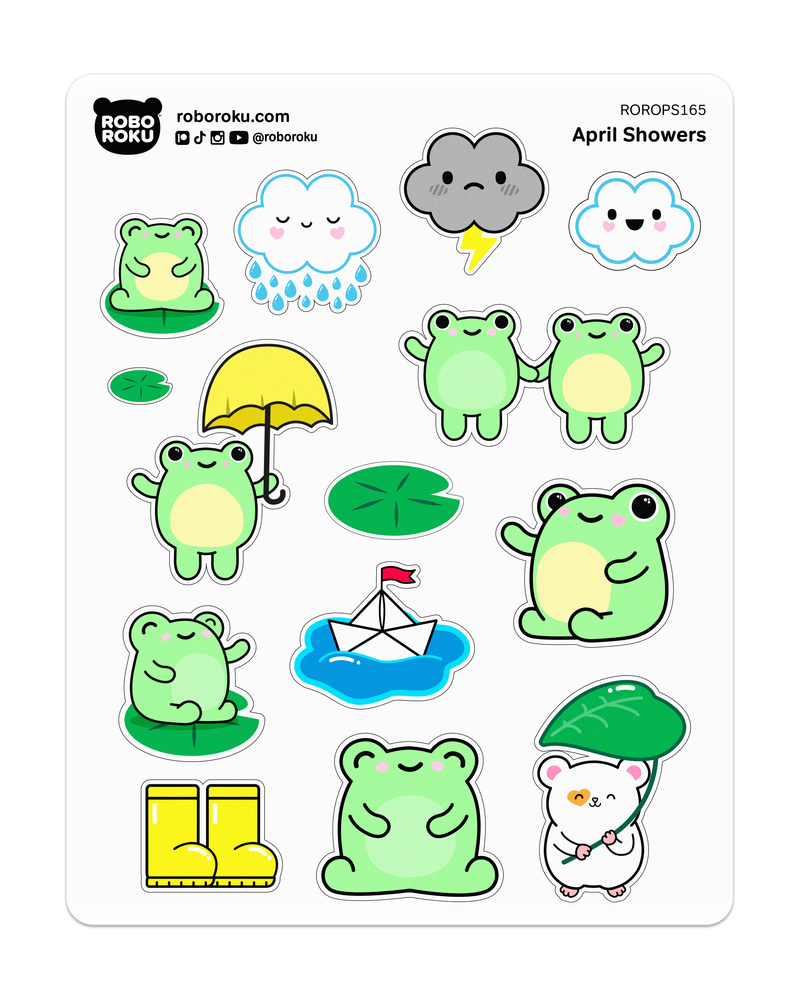 April Showers Characters - Planner Stickers