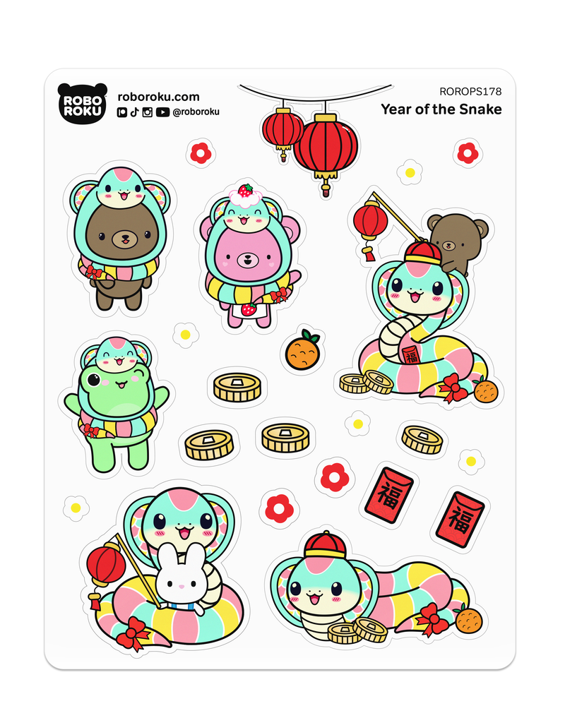 Year of the Snake - Lunar New Year '25 - Planner Stickers