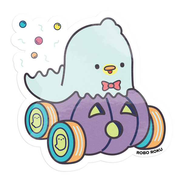 Hallowheelies - Buttercream Ghostie Vinyl Sticker