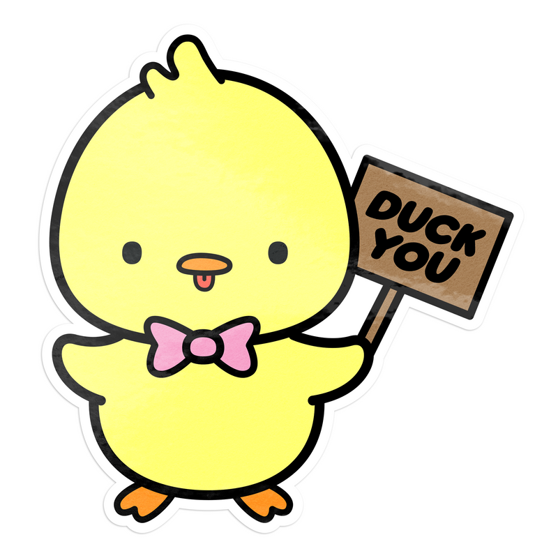 Buttercream Duck You Vinyl Sticker