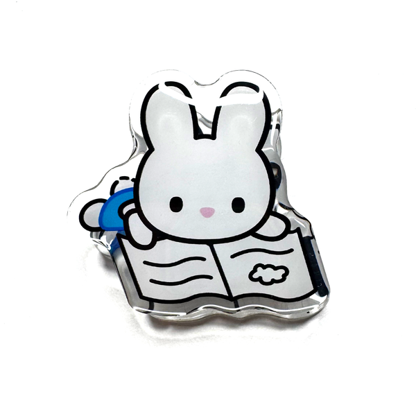 Boba Bunny Reading - Acrylic Stationery Clip