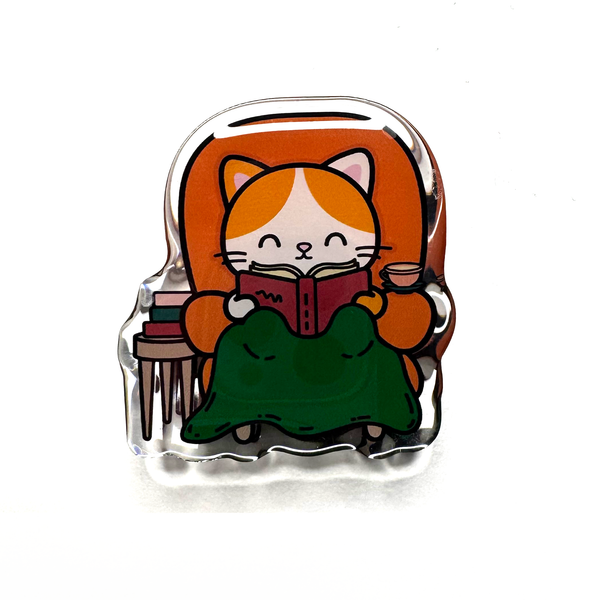Cozy Munchie Kitty - Acrylic Stationery Clip