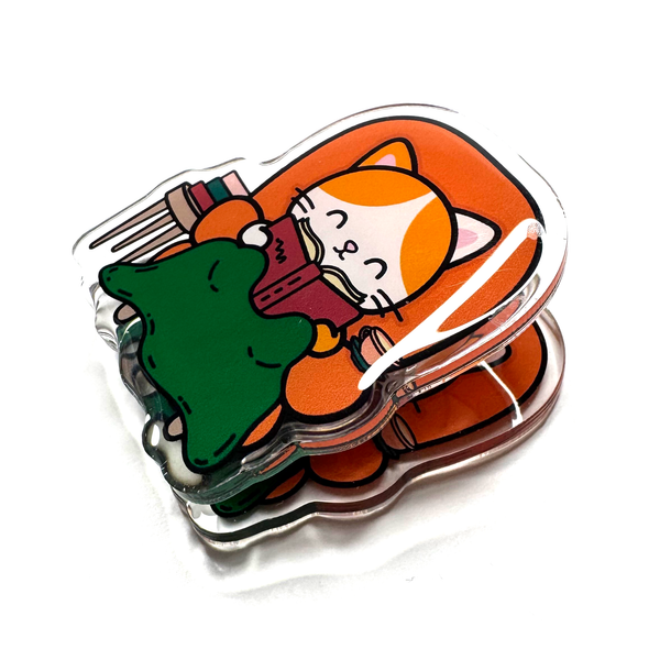 Cozy Munchie Kitty - Acrylic Stationery Clip