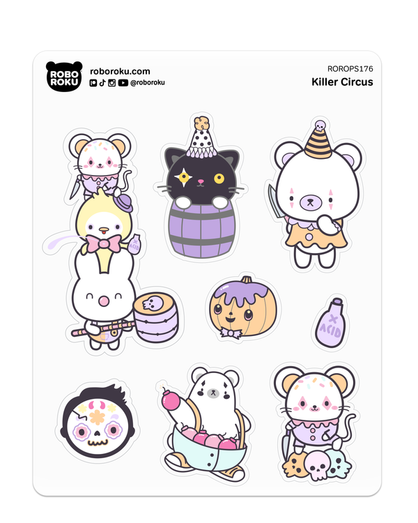 Kawaii Killer Circus Cuties - Planner Stickers