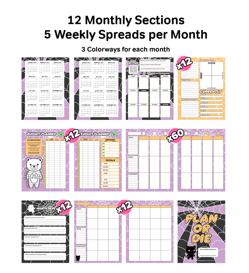 A5 Inserts - Plan or Die