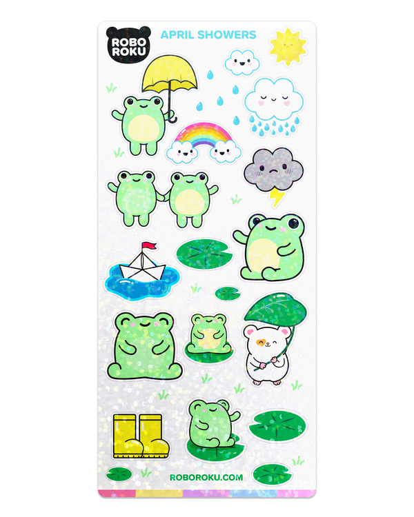 April Showers Holographic Sticker Sheet