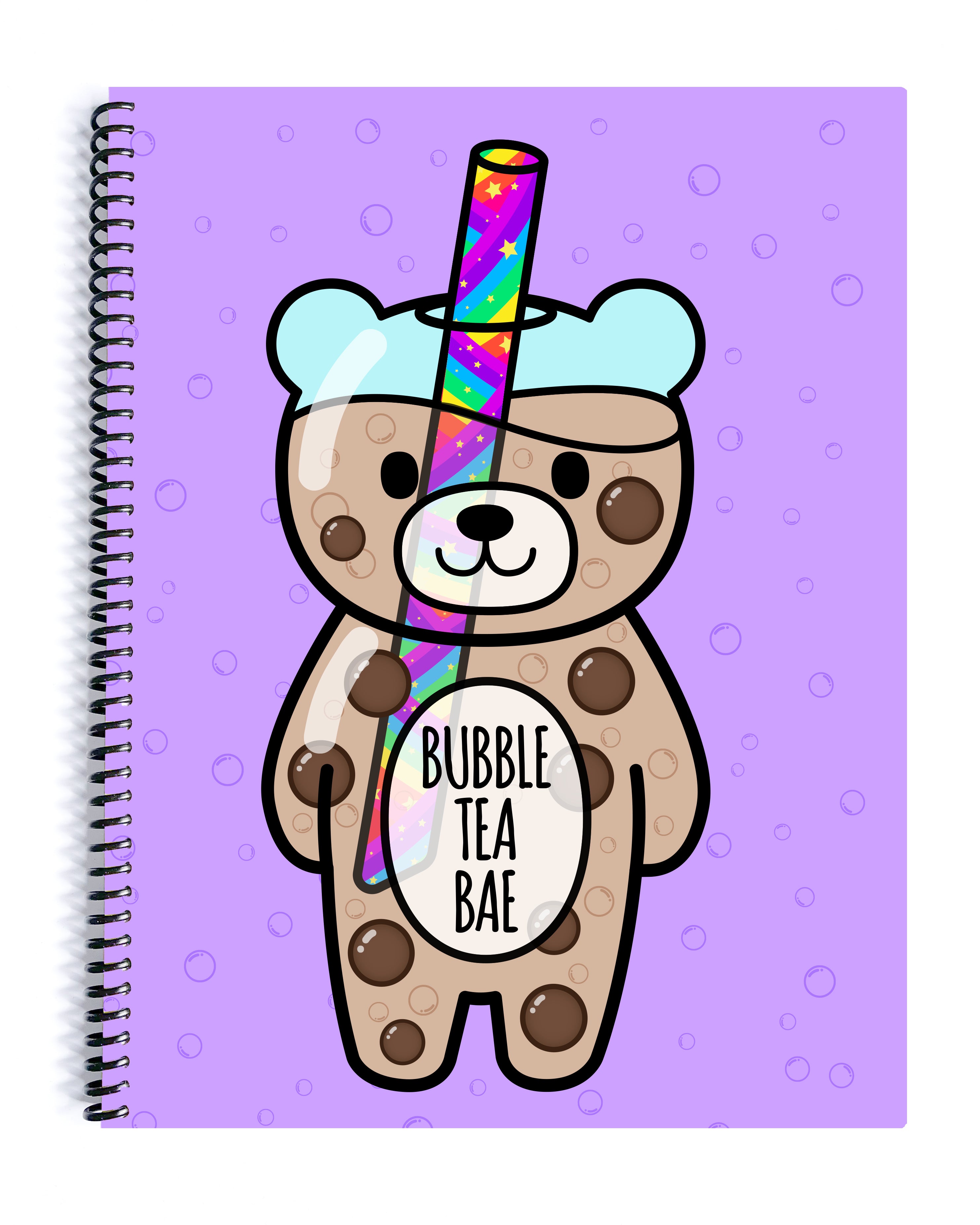 Bubble Tea Bae Spiral Notebook – Robo Roku