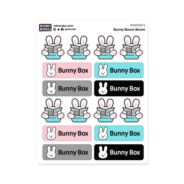 Robo Roku kawaii planner stickers - Bunny litter box