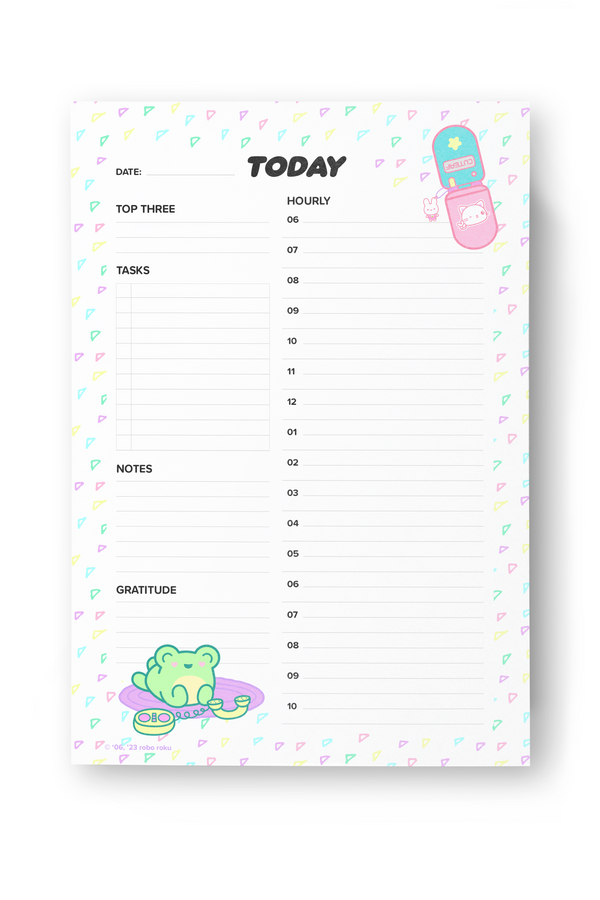 90's Cuties All That - A5 Daily Vertical Planner Pad
