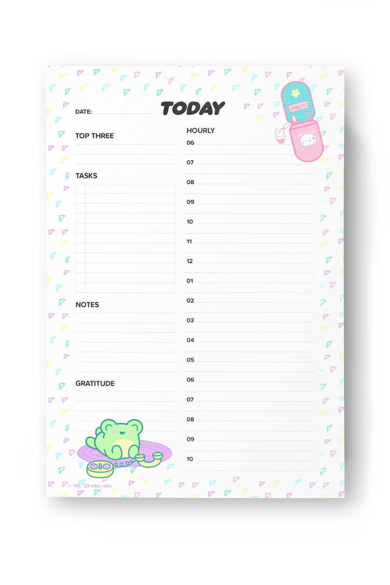 90's Cuties All That - A5 Daily Vertical Planner Pad