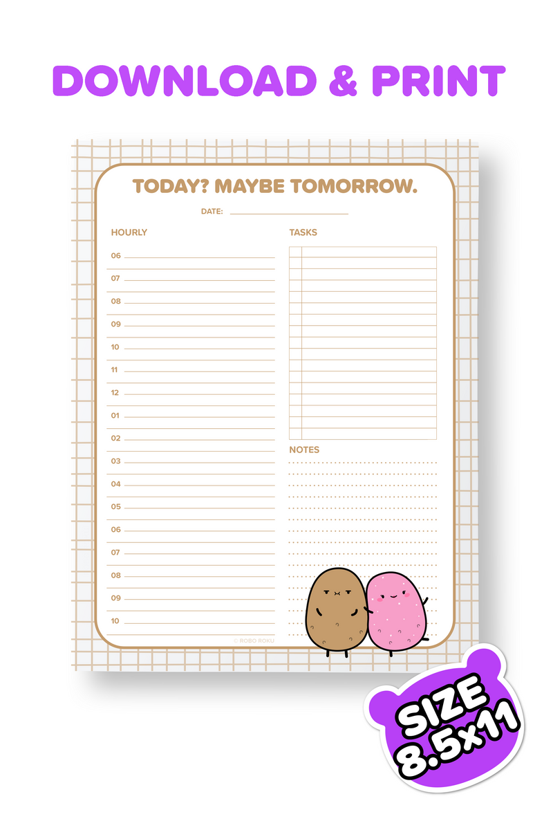 Printable Potatoes Daily Sheet