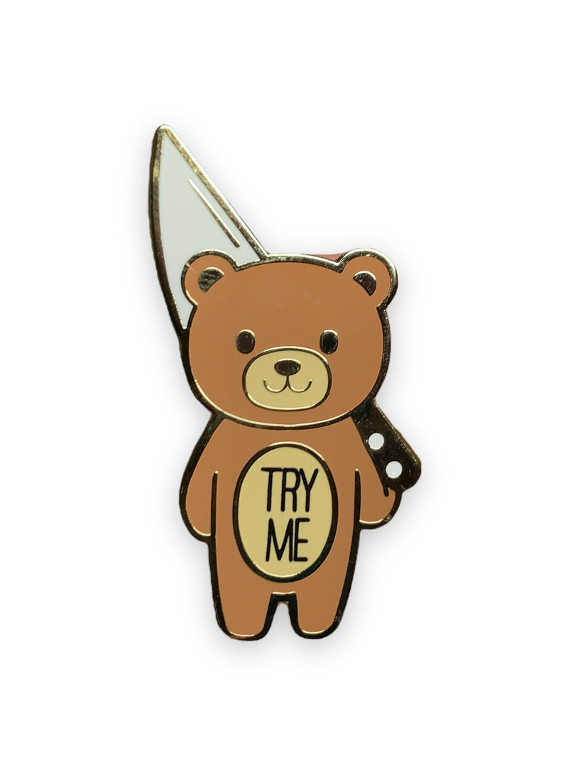 TRY ME Mood Bear - July Patreon Enamel Pin Pal