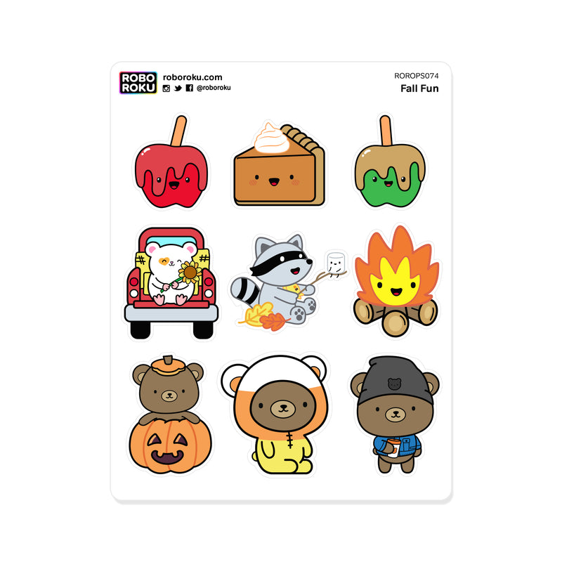 Fall Fun Characters - Planner Stickers