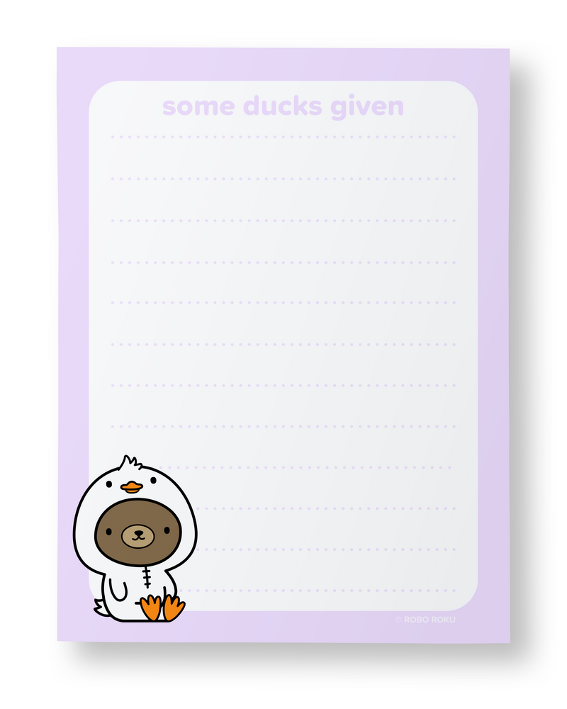 Some Ducks Given - A2 Memo Pad