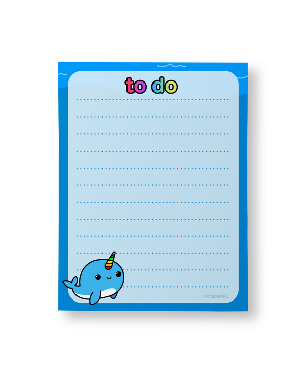 Rainbow Magic Narwhal To-do - A2 Memo Pad