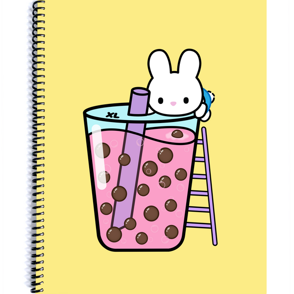 Kawaii Bubble Tea Fruits Notebook Planner - Limited Edition