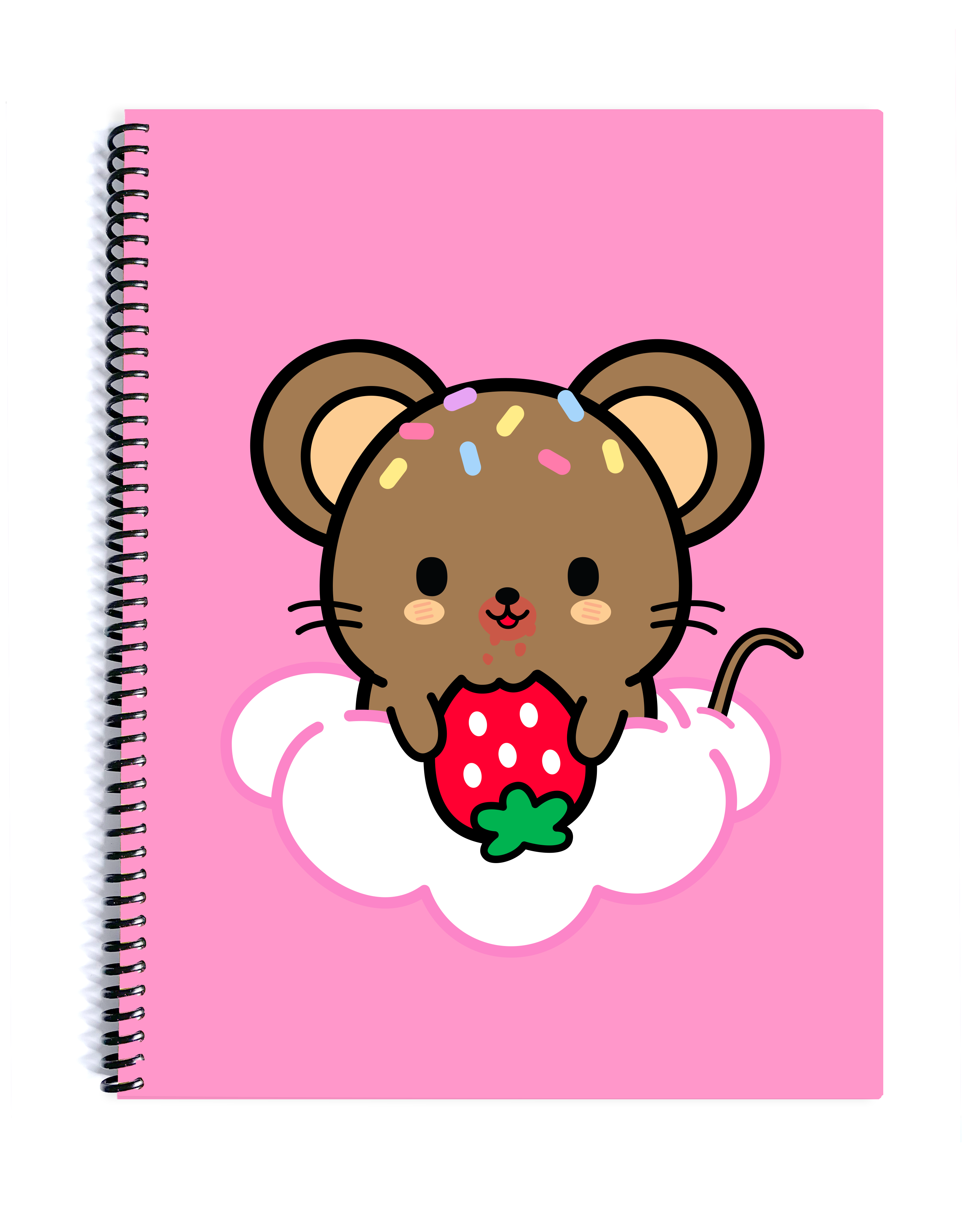 Mr. Fudge Sprinkles the Mouse Strawberry & Cream Notebook – Robo Roku