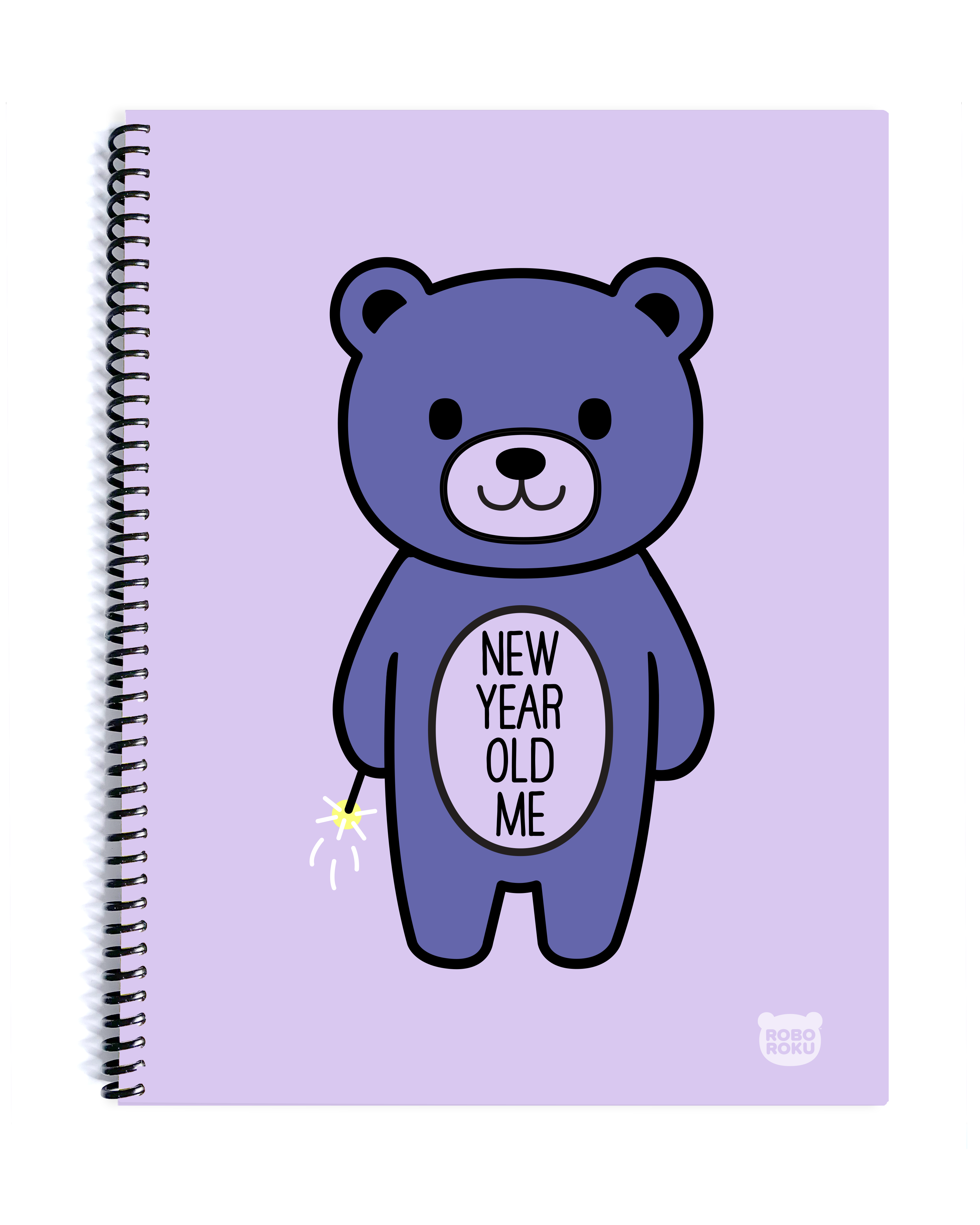 New Year, Old Me Mood Bear Notebook – Robo Roku