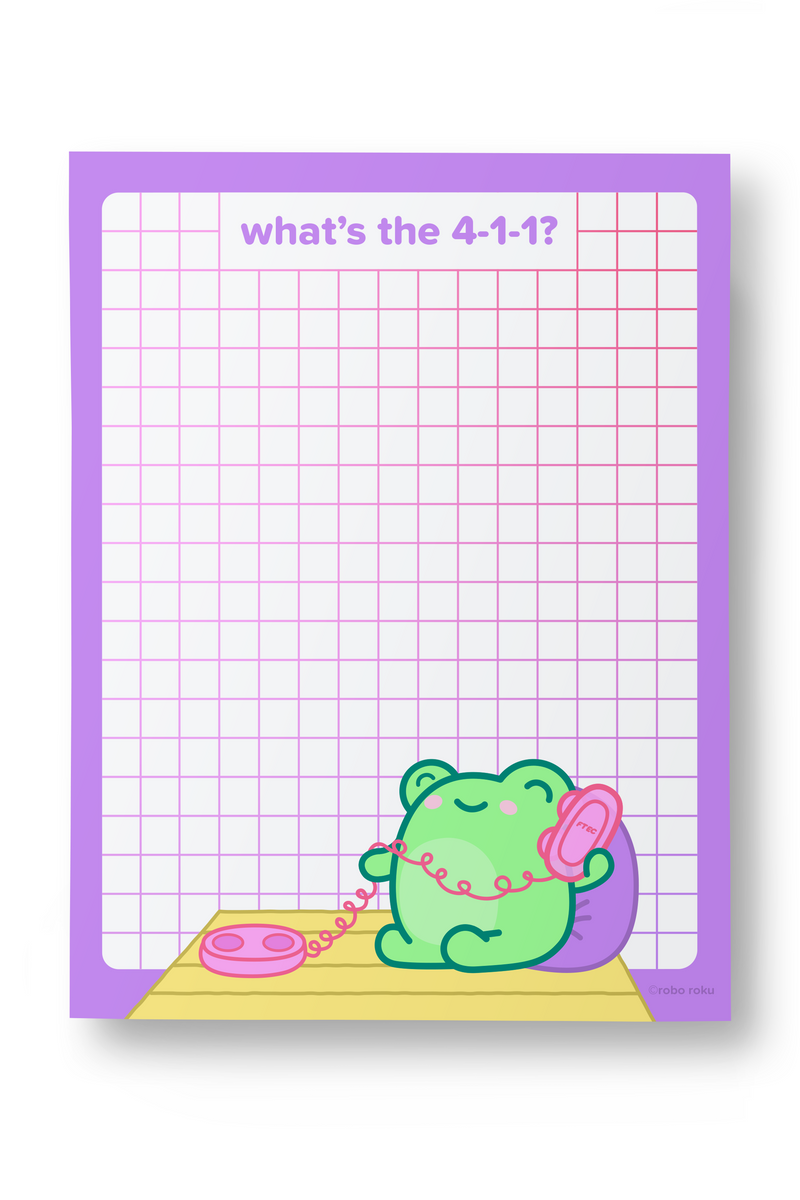 90's Cuties - What's the 411? - A2 Memo Pad