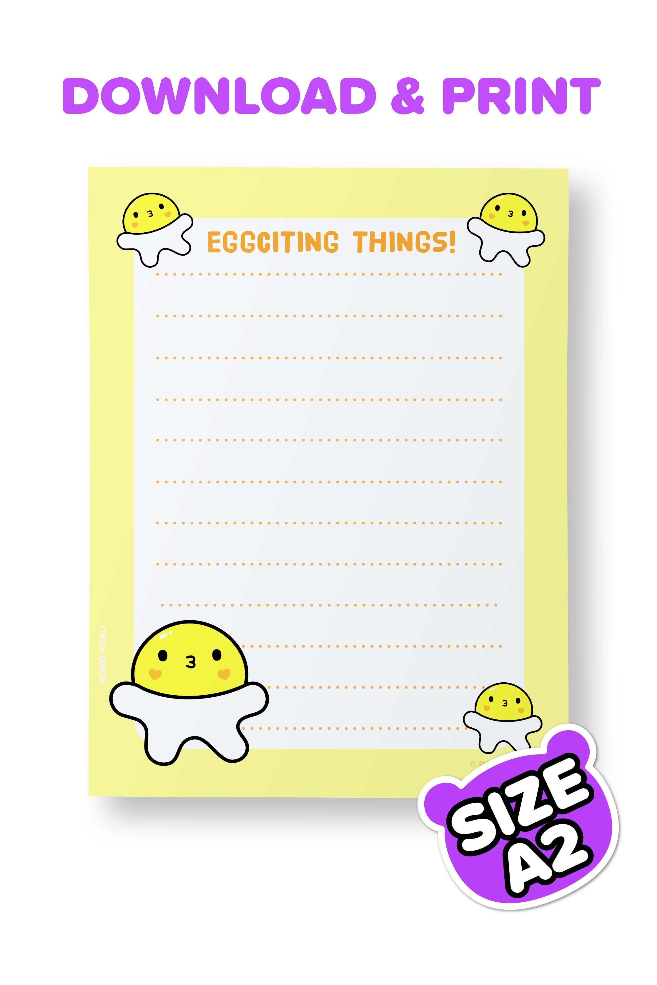 Printable Eggciting Things Memo Sheet – Robo Roku