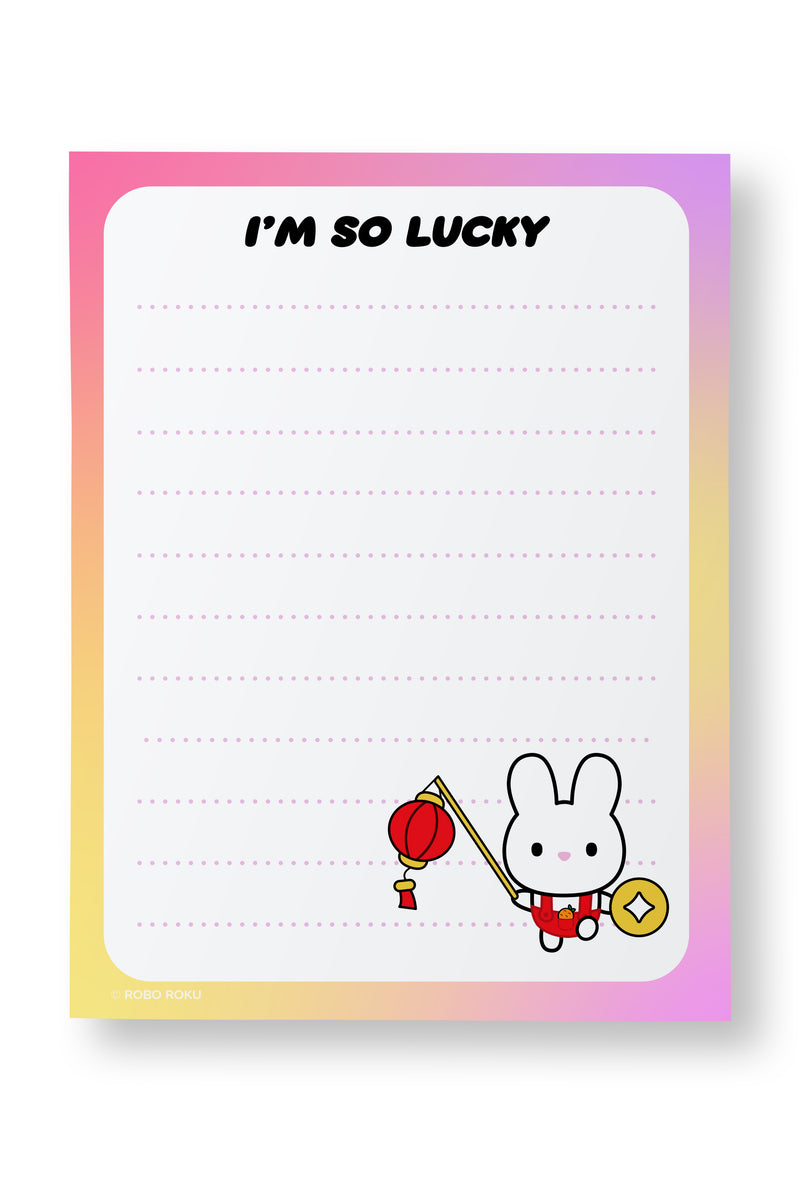 Lunar New Year '23 - I'm so lucky - A2 Memo Pad