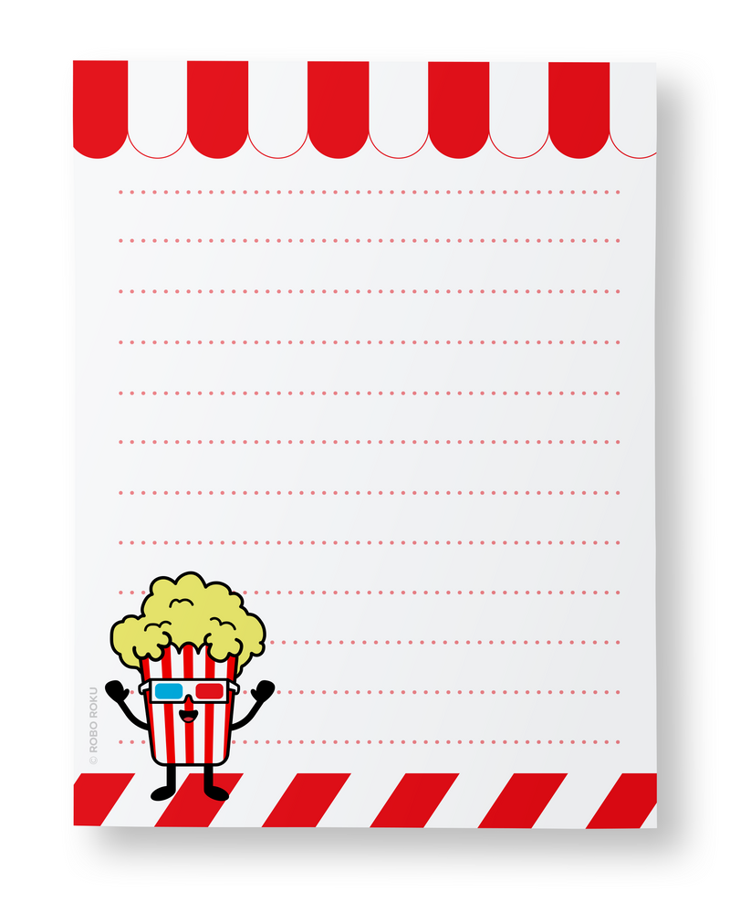 Pop Popcorn  - A2 Memo Pad