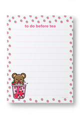 Tea Time - Mr. Fudge Sprinkles Bubble Tea - A2 Memo Pad