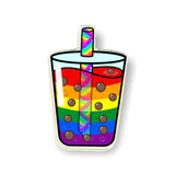 Gay Pride - EQUALI-TEA Bubble Tea Acrylic Pin