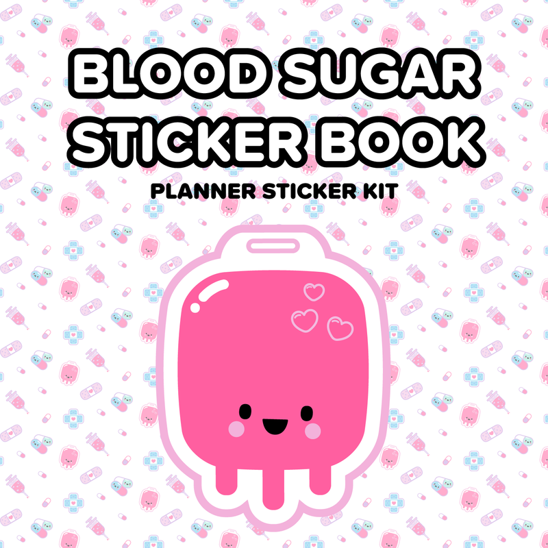 Blood Sugar Tracker Planner Sticker Kit